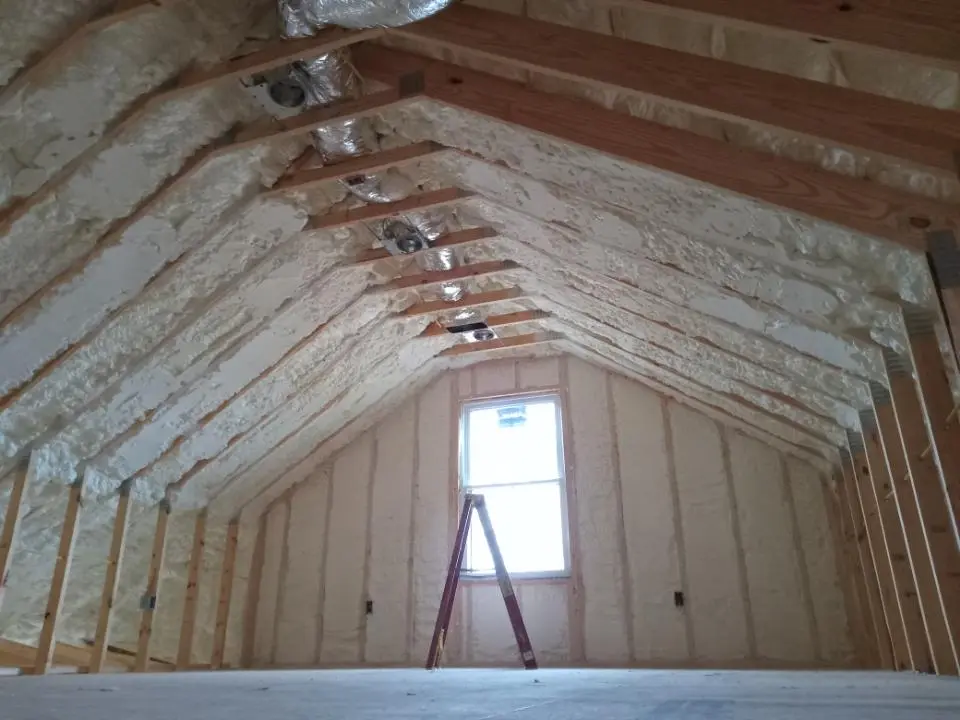 Spray foam roofing application for Crawl Space Insulation project in Kokomo